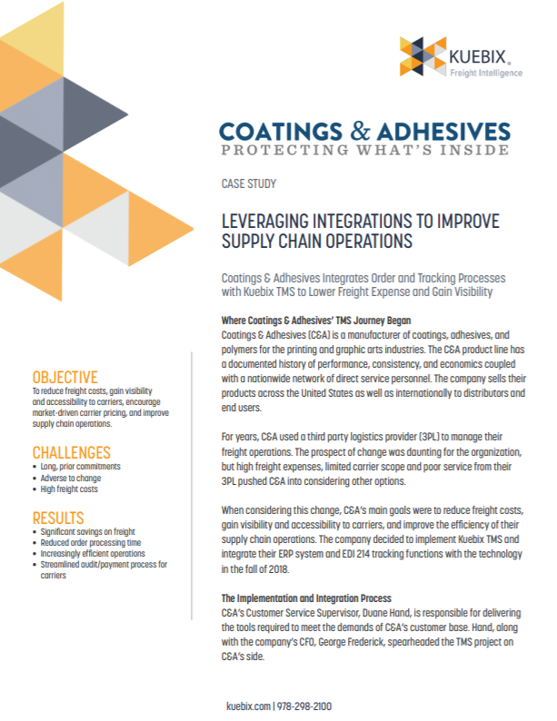 Coatings & Adhesives Leveraging Integrations to Improve Supply Chain