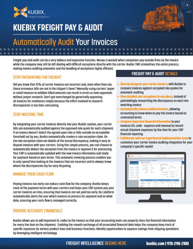 Freight Pay and Audit Kuebix