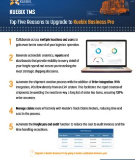 Top Five Reasons to Upgrade to Kuebix Business Pro